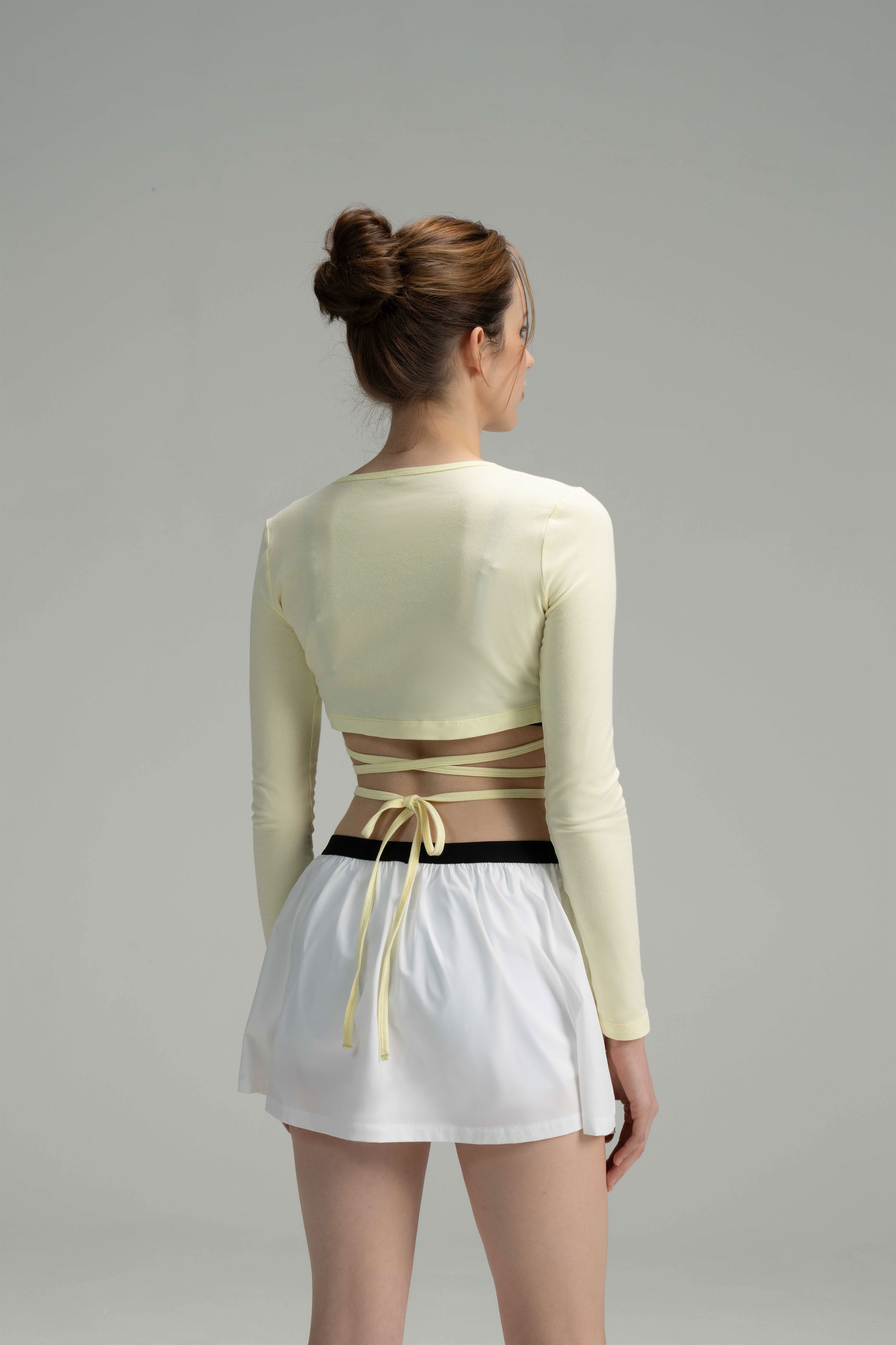 Ribbon Wrap Crop Cardigan