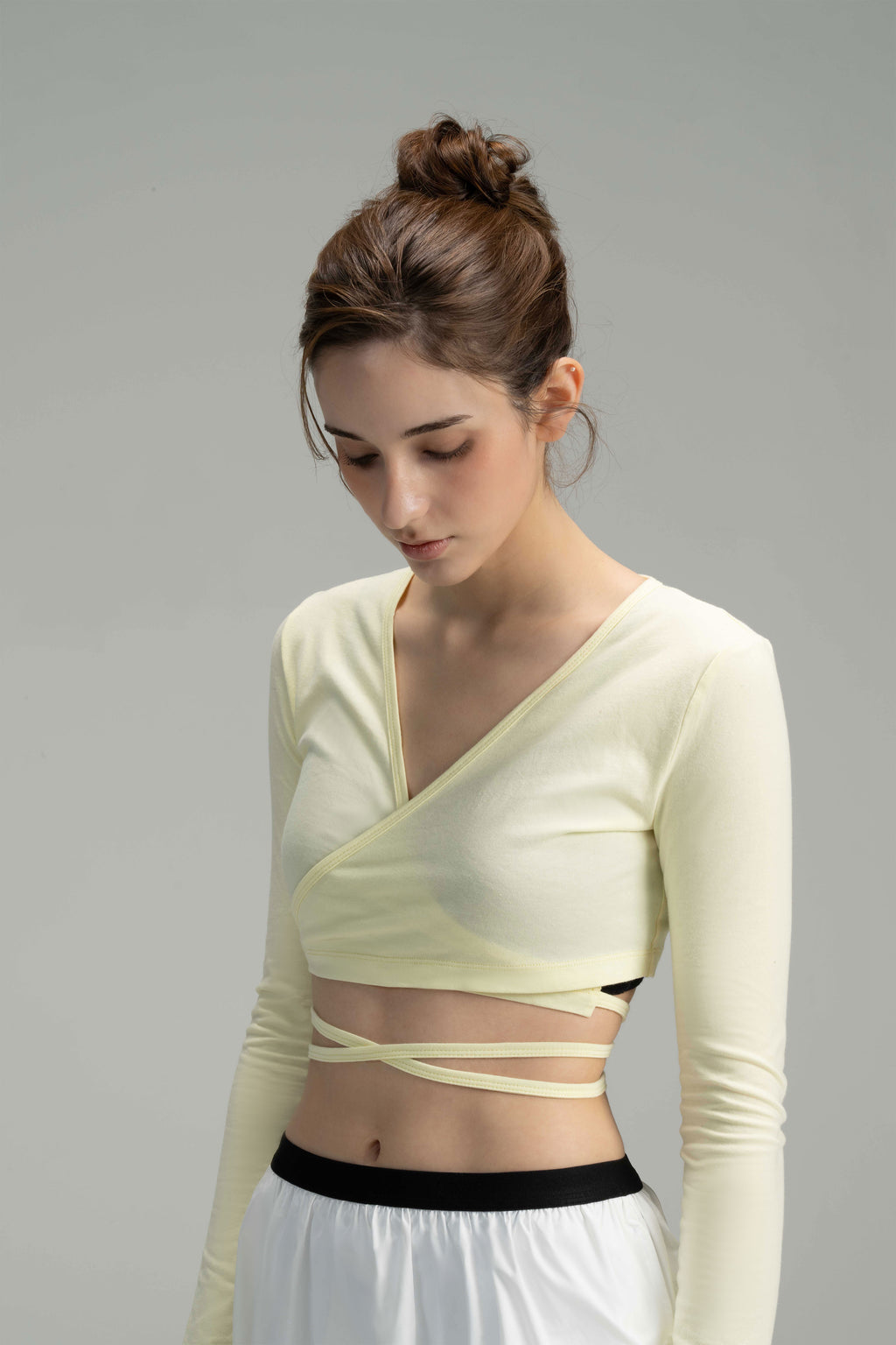 Ribbon Wrap Crop Cardigan