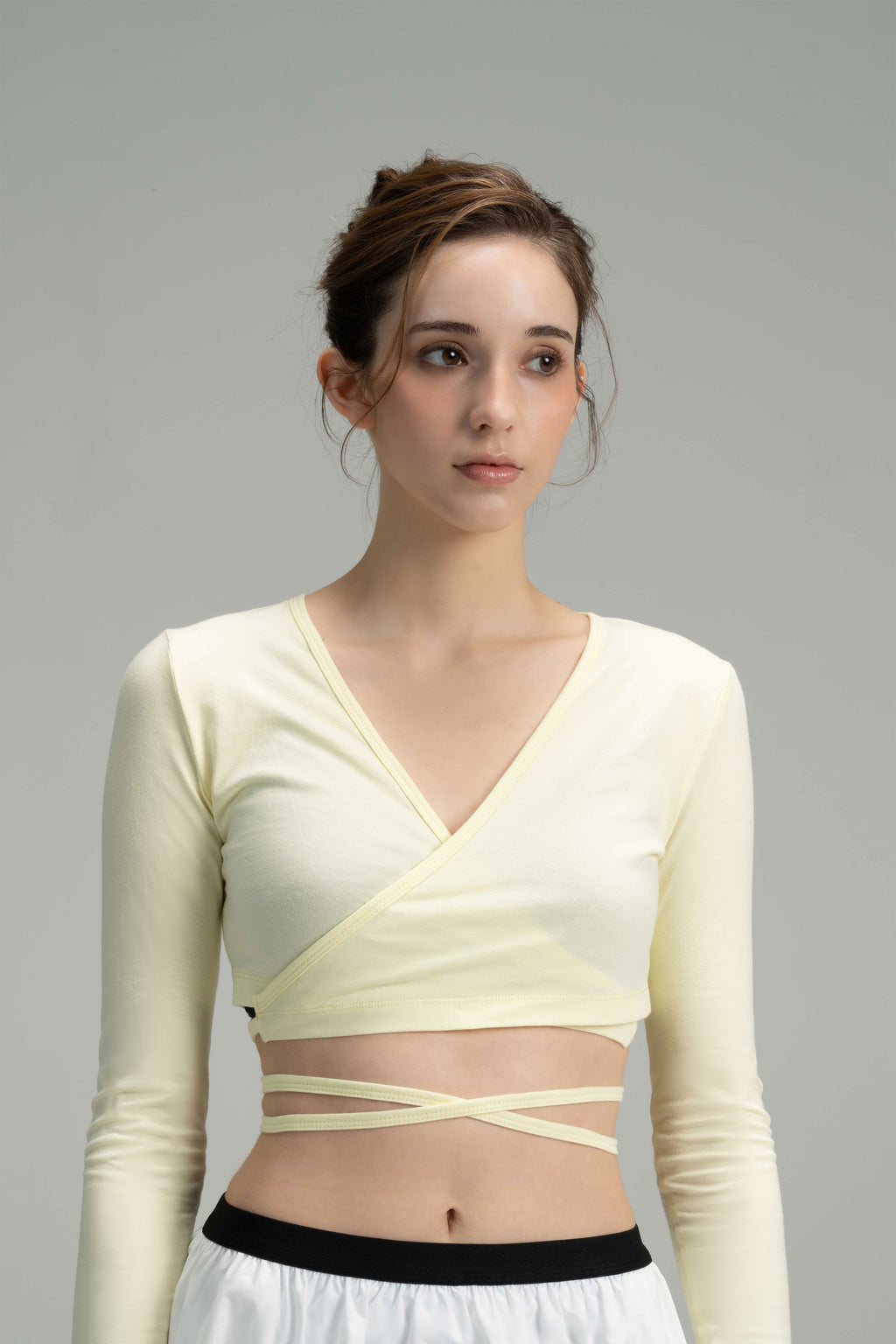 Ribbon Wrap Crop Cardigan