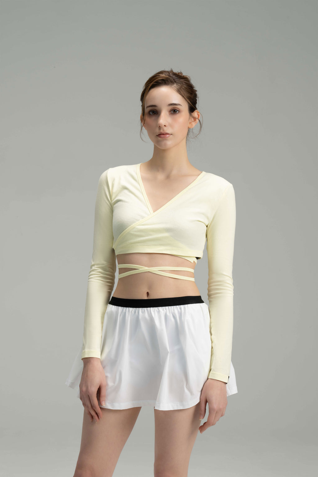 Ribbon Wrap Crop Cardigan